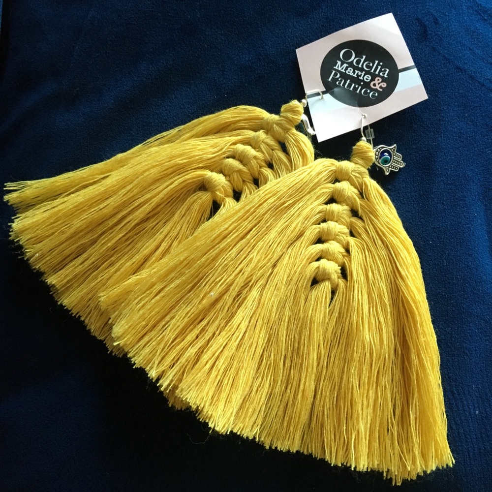 OMandP “Yellow Vibes” Macrame Earrings